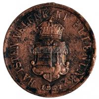 1867. "Ha Isten velünk, ki ellenünk / Deák Ferencz, a vezérek vezére" fém zseton (20mm) T:...