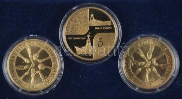 Ausztrália 2002. 5$ (3db klf) "XVII. Közösségi játékok" 2 típus / "Sunda Strait csata...