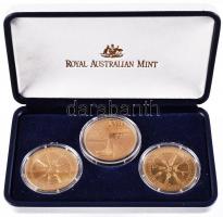 Ausztrália 2002. 5$ (3db klf) "XVII. Közösségi játékok" 2 típus / "Sunda Strait csata...