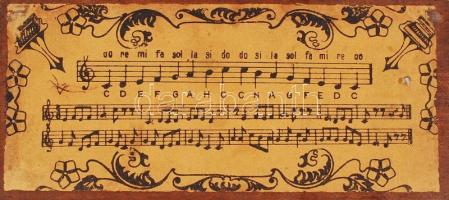 Antik kis zongora, több hang nem működik, fa, 21×17 cm