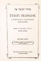 cca 1920 Imádságos könyvek Ros hásána és Jom kippur napi ünnepségekre 3 kötetben, jó állapotú egészv...