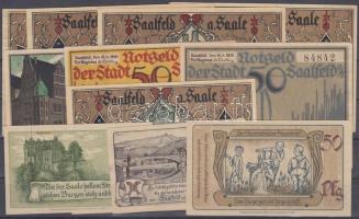 Német Birodalom / Saalfeld 1921. 11db klf városi szükségpénz T:I Germany / Empire / Saalfeld 1921. 11pcs of different city banknotes C:UNC