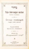 Ünnepi imádságok magyar zsidók számára II. Engesztelő nap Bp., é.n. Schlesinger Egészvászon kötésben