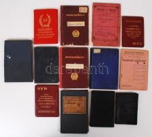 cca 1910-1945 12 db klf igazolvány és munkakönyv