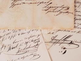 1851-1853 3 db szignettás nyugta 1G, 2G, 4G / Documents with signetta