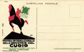 Mostra Internazionale delle Industrie del Cuoio, Milano / International Exhibition of Leather Industries, Milan, advertisement
