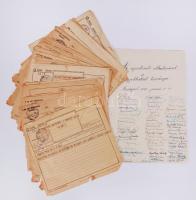 1944-1946 kb 30 db távirat, újévi köszöntő több mint 40 aláírással