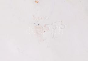 Herendi locsolkodó pár, fehér mázas, jelzett (mélynyomás), hibátlan, m:25 cm