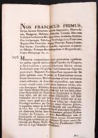 1810-1826 I. Ferenc által kiadott rendeletek 52 oldalas latin és német nyelvű nyomtatvány / Decrees ...