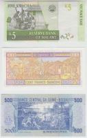 Guinea-Bissau 1990. 500P + Malawi 1997. 5K + Guinea 1998. 100Fr T:I
Guinea-Bissau 1990. 500 Pesos + ...