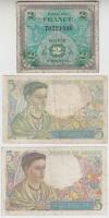 Franciaország 1943-1945. 5Fr (2x) + Franciaország/Szövetséges katonai kiadás 1944. 2Fr T:III,III- France 1943-1945. 5 Francs (2x) + France/Allied occupation 1944. 2 Francs C:F,VG Krause 98, 114