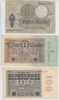 Német Birodalom/Császárság/Weimari Köztársaság 1906-1923. 6db klf bankjegy T:II-III Germany/Empire/Weimar Republic 1906-1923. 5pcs of different banknotes C:XF-F