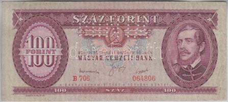 1949. 100Ft "B 706" "MINTA" perforációval T:II(hajtatlan) Adamo F28M