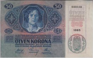 1914. 50K piros "Deutschösterreich" felülnyomással T:I