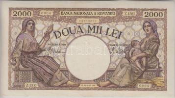 Románia 1941.11.18. 2000L T:III Romania 1941.11.18. 2000 Lei C:F Krause 53