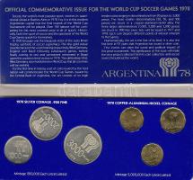 Argentína 1978. "Labdarúgó VB" szett 20P, 50P, 100P,1000P Ag, 2000P Ag, 3000P Ag T:2