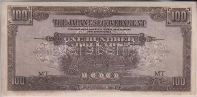 Malaya / Japán kormányzat 1944. 100$ T:I-
Malaya / Japanese government 1944. 100 Dollars C:AU
Krause...