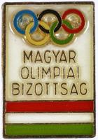~1960. "Magyar Olimpiai Bizottság" zománcozott jelvény dísztokban T:1