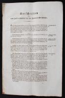 1829 Német nyelvű, áruátviteli vámokról szóló előírásokat tartalmazó dokumentum, 9 lap.