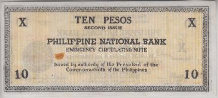 Fülöp-Szigetek/II. Világháborús megszállás alatti szükségpénzek/Negros 1941. 10P T:I-
Philippines / ...