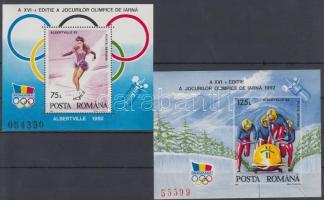 Winter Olympics, Albertville block pair Téli olimpia, Albertville blokk pár