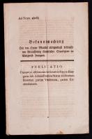 1789 Ismertető állami javakról a Magyar Királyság területén, 12 lap.