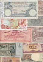 21db különféle bankjegy különböző országokból T:I-III
21pcs of different banknotes from different st...