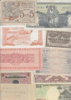 21db különféle bankjegy különböző országokból T:I-III
21pcs of different banknotes from different st...