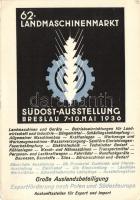 Landmaschinenmarkt, Südost Ausstellung Breslau 1936 / Agricultural machinery market, Southeast Expo, Wroclaw 1936