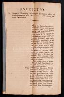 1787 Utasítás szabad királyi városok részére gazdasági ügyekkel kapcsolatban, 10 lap.