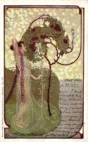 Reggel / Morning, lady, Art Nouveau