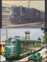 10 db modern, magyar vonat motívumlap / 10 modern, Hungarian train motive cards