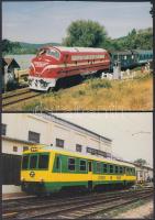 10 db modern, magyar vonat motívumlap / 10 modern, Hungarian train motive cards