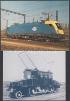 10 db modern, magyar vonat motívumlap: villamos mozdonyok / 10 modern, Hungarian train motive cards: electric locomotives