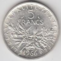 Franciaország 1966. 5Fr Ag T:2 France 1966. 5 Francs Ag C:XF