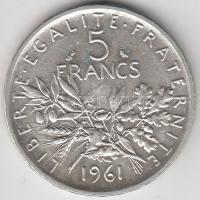 Franciaország 1961. 5Fr Ag T:2 France 1961. 5 Francs Ag C:XF