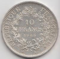 Franciaország 1969. 10Fr Ag "Herkules csoport" T:1-,2 France 1969. 10 Francs Ag "Hercules group" C:AU,XF