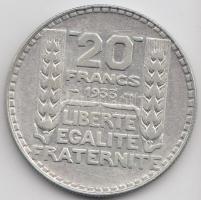 Franciaország 1933. 20Fr Ag T:2- France 1933. 20 Francs Ag C:VF