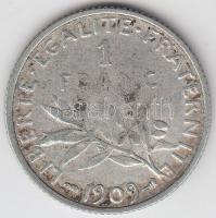 Franciaország 1909. 1Fr Ag T:3 France 1909. 1 Franc Ag C:F