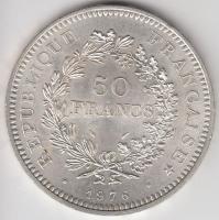 Franciaország 1976. 50Fr Ag "Herkules csoport" T:1- France 1976. 50 Francs Ag "Hercules group" C:AU