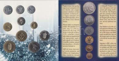 1996. 10f-100Ft 10klf db "50 éves a forint" dísztokos szettben T:BU 
Adamo FO29