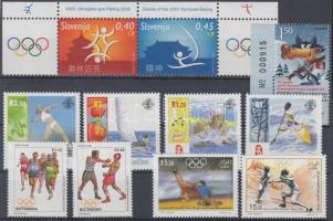 Olimpia 11 db bélyeg klf külföldi országokból, közte sorokkal, Olympics 11 stamps from diff. countries, with sets