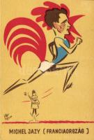 1966 Michel Jazy, sport propaganda, humour s: Szepes