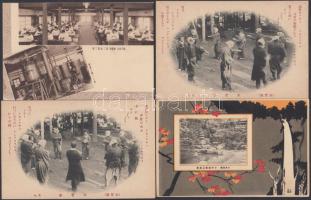 53 db régi, érdekes japán képeslap: természetképek, városképek, folklór, propaganda, vallással kapcsolatos lapok és művészlapok / 53 interesting Japanese postcards: landscapes, cityscapes, folklore, propaganda religious postcards, artist cards