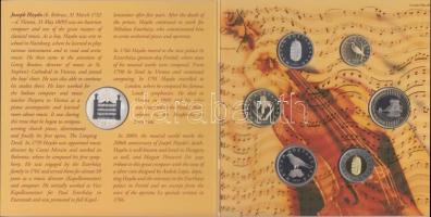 2009. 5Ft-200Ft 6klf db + "Joseph Haydn" Ag (999) emlékérem, szettben T:PP Csak 4000db!