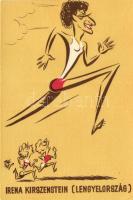 1966 Irena Kirszenstein, sport propaganda, humour s: Szepes (EK)