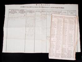 1819-1830 Táblázat egy elítélt betörő átszállításáról a tartományi börtönbe, illetve névtáblázat alfabetikus sorrendben.