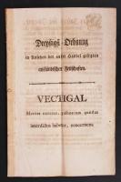 1784 II. József korabeli latin nyelvű törvényi előírások, 44 oldalon.