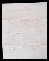 1843 Német nyelvű levél Bécsbe, pecséttel.