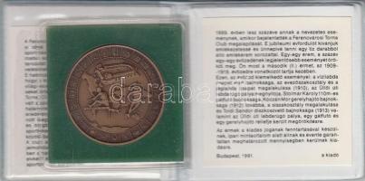 Bognár György (1944-) 1991. "MÉE - Ferencvárosi Torna Club FTC II. - 1909-1919" Br emlékér...